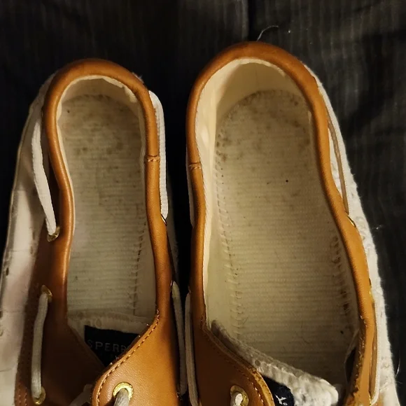 Sperry Floral Cream and Brown Boat Shoes - Picture 3 of 6